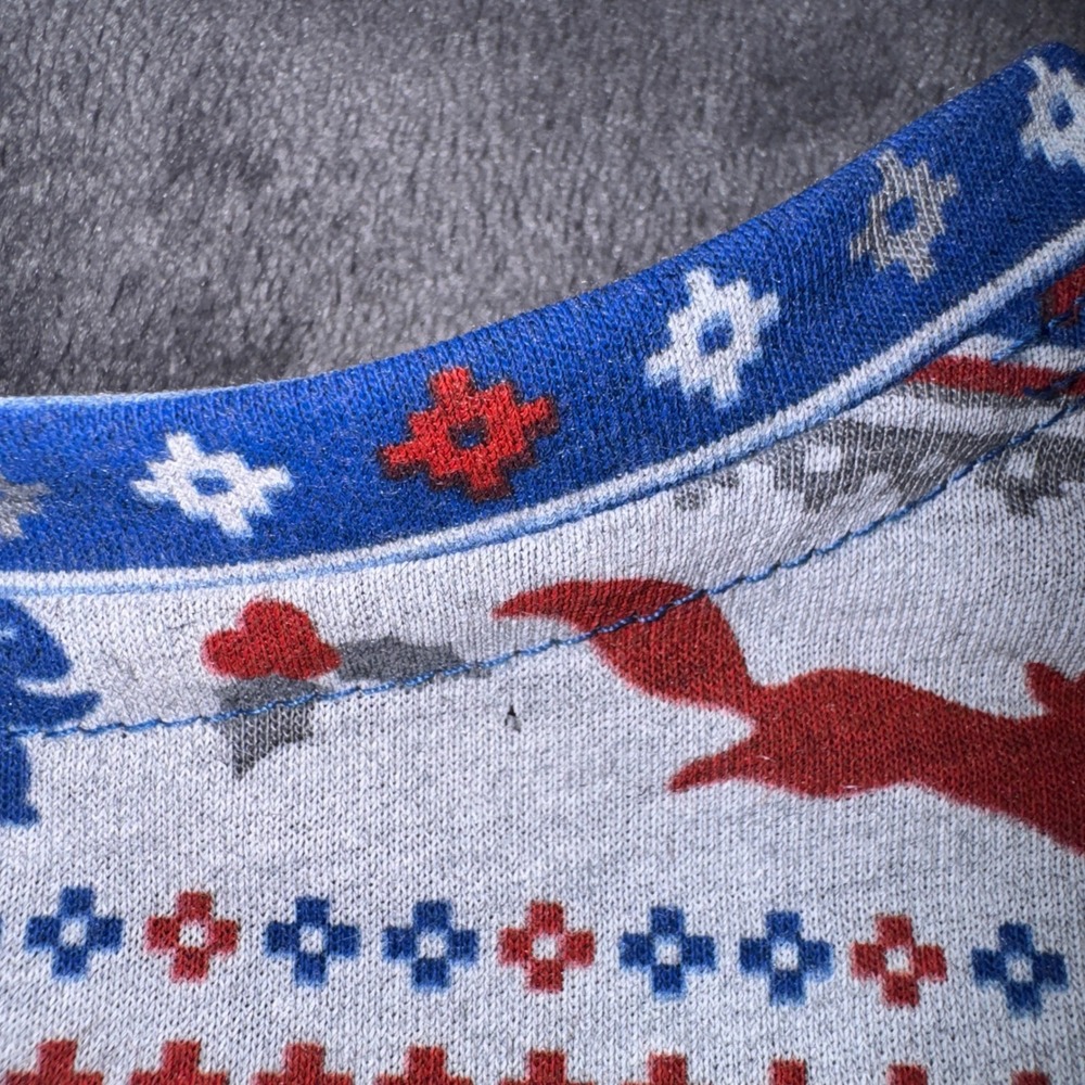 Brooks Run Merry Christmas Long Sleeve Shirt Blue Holiday Sasquatch XXL 221404 - Picture 6 of 11